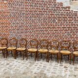 Suite of 8 chairs in cherry Louis Philippe