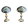 Pair of Art Deco ELAU mushroom lamps with adjustable nickel-plated metal.