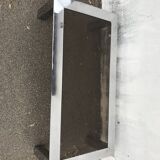 Coffee table vintage chrome glass circa 1970