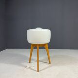 Grand lampadaire ULUV, bois et verre dépoli, Tchécoslovaquie, années 1960