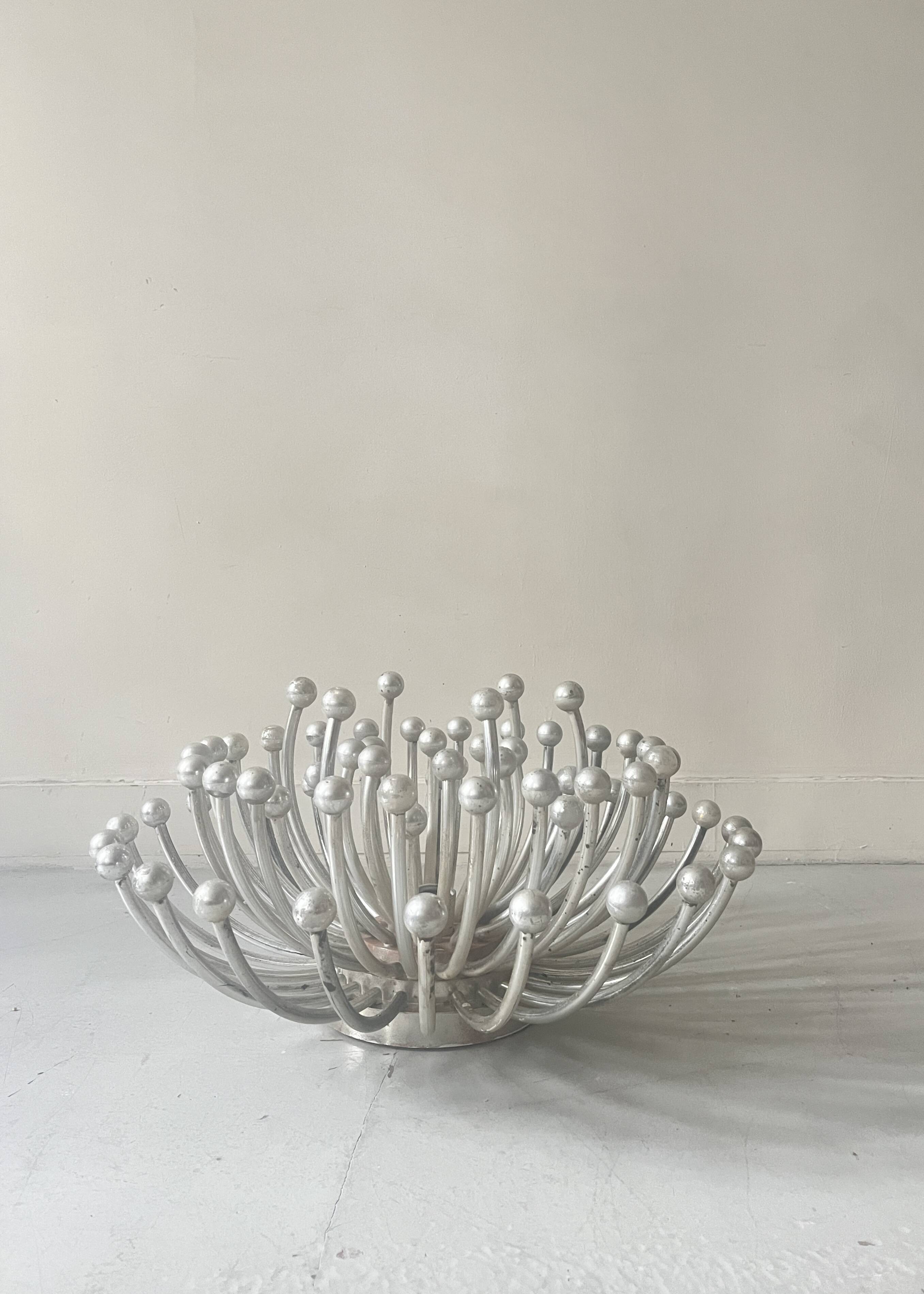 Pistillo wall or ceiling lamp in chrome by Valenti Luce, 1970s design