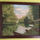 Oil on canvas by S.Chapchal by the river