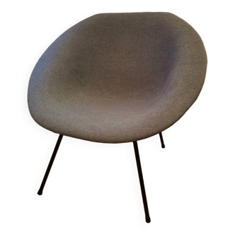Designer shell armchair Claude vassal 1950
