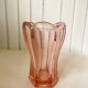 Art Deco Style Pink Glass Vase