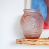 Art Deco vase by Souchon Neuvesel with a fish design.