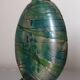 Signed glass paste vase