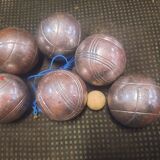 6 anciennes boules de petanque