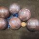 6 old pétanque balls