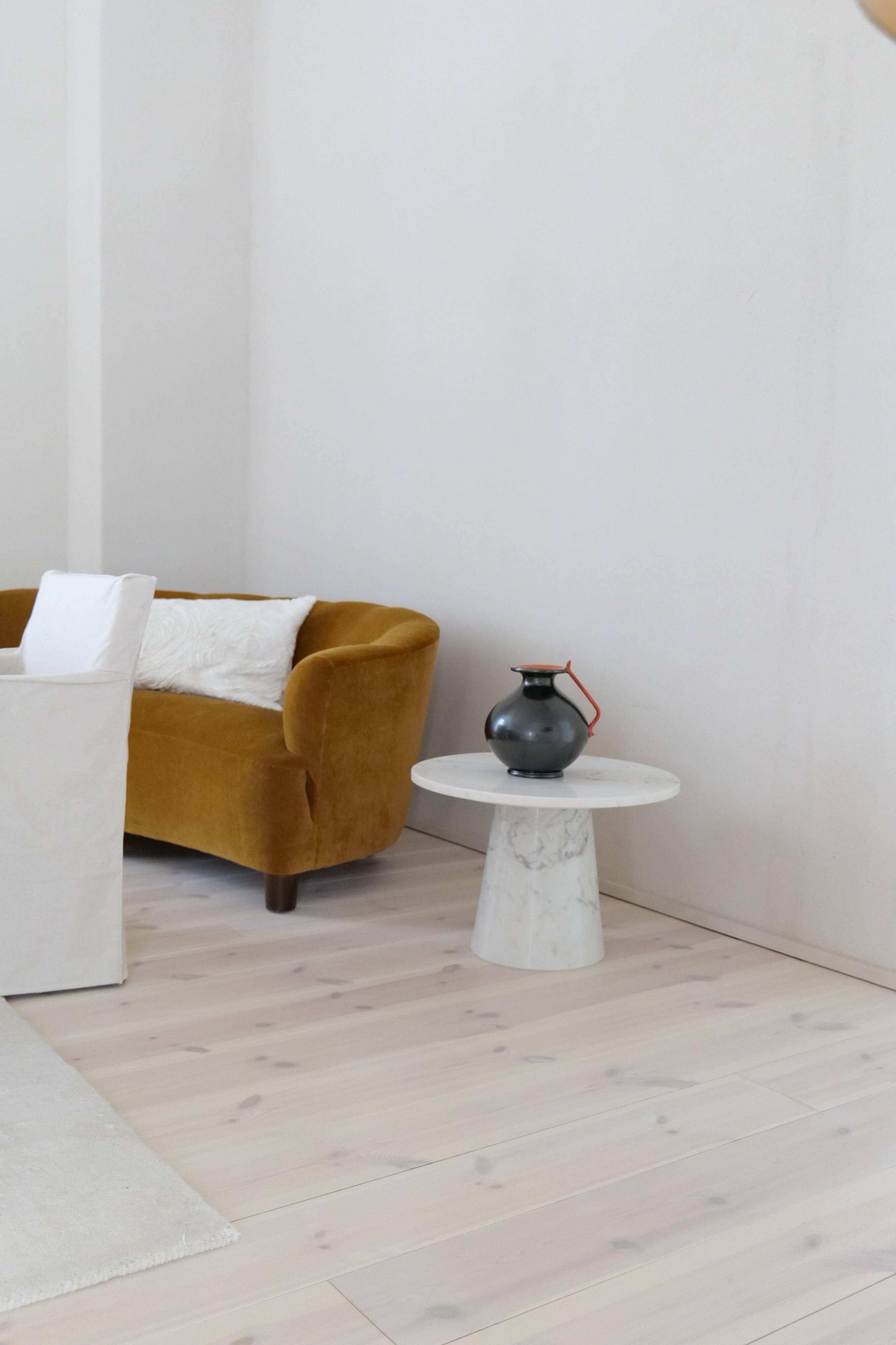 Art Deco ceramic globe vase by Upsala Ekeby, Sweden, 1930s