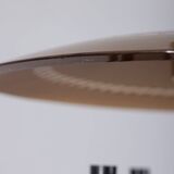 Vintage 1950s Italian-design brass and pink glass chandelier