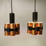 Hanging lamps designed by Werner Schou for his own company Coronell Elektro 1960-1970s.
