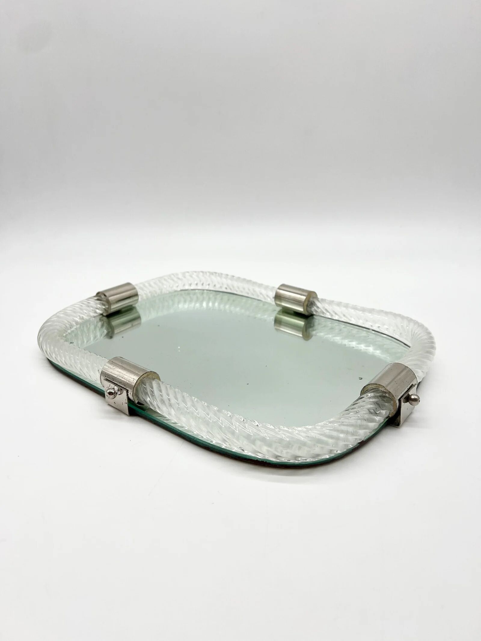 Venetian "dishcloth" mirror in Murano glass, 1960s