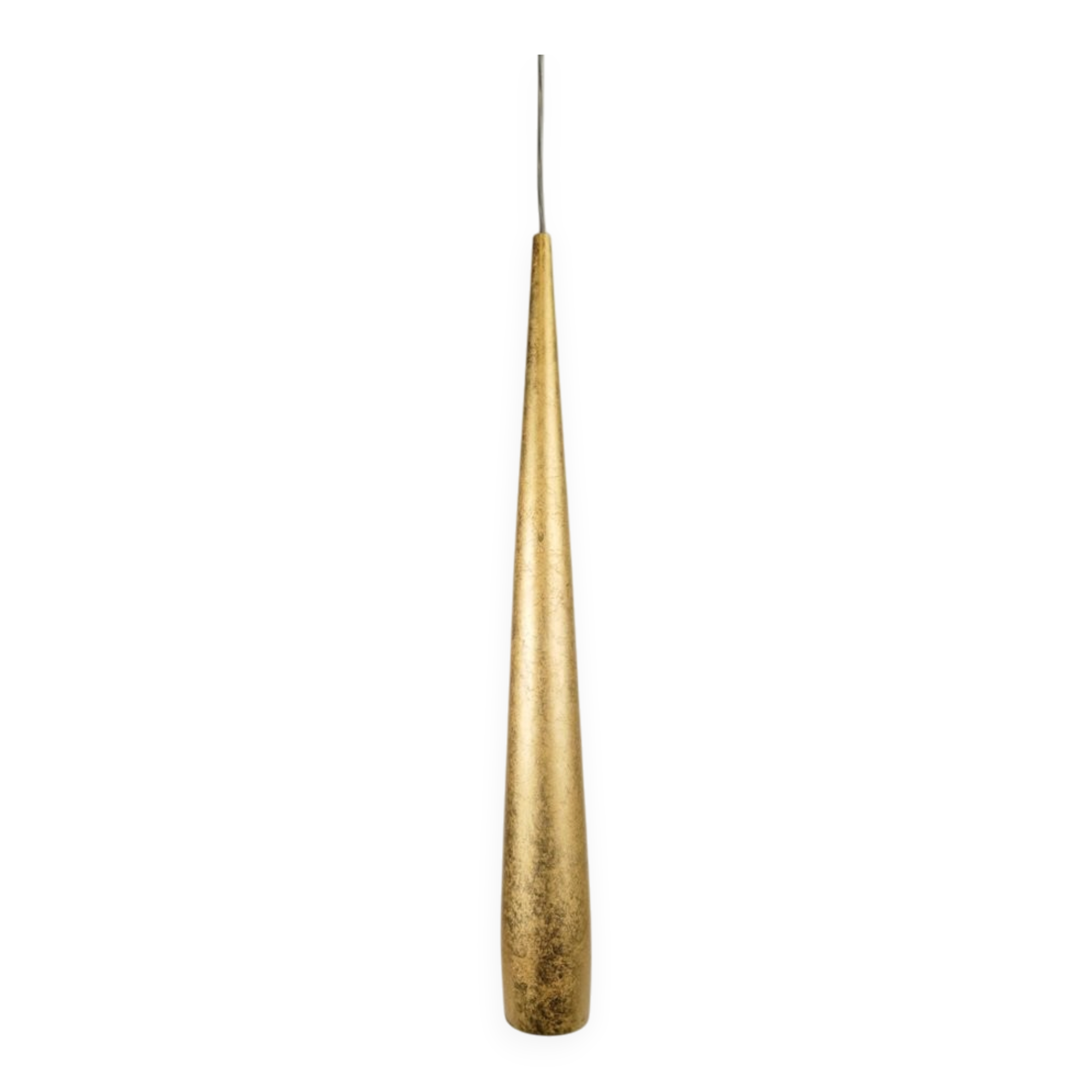 Conical Gold Line Pendant Lamp from Panzeri, Italy, 1990s