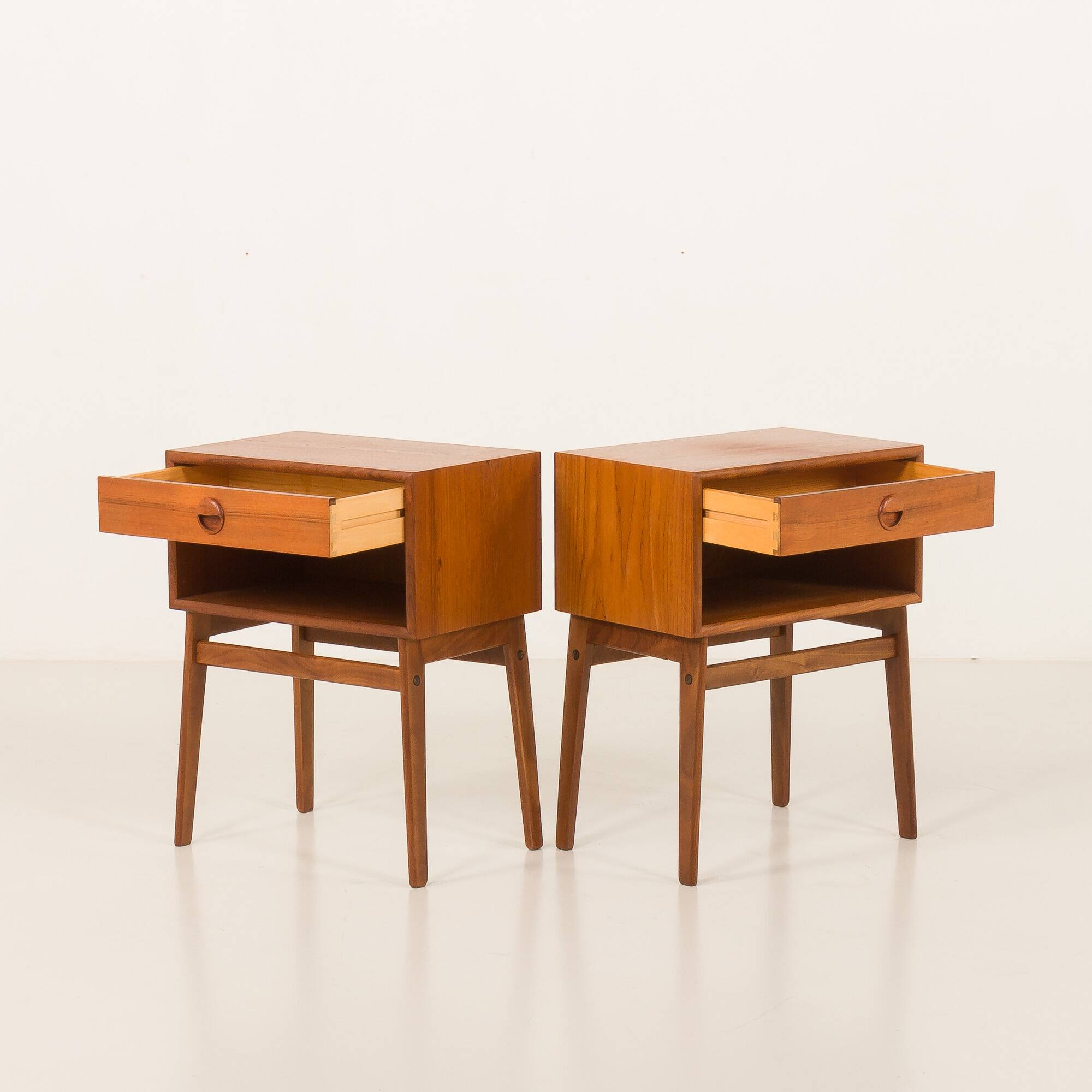 Pair of mid-century teak nightstands, Denmark 1960s