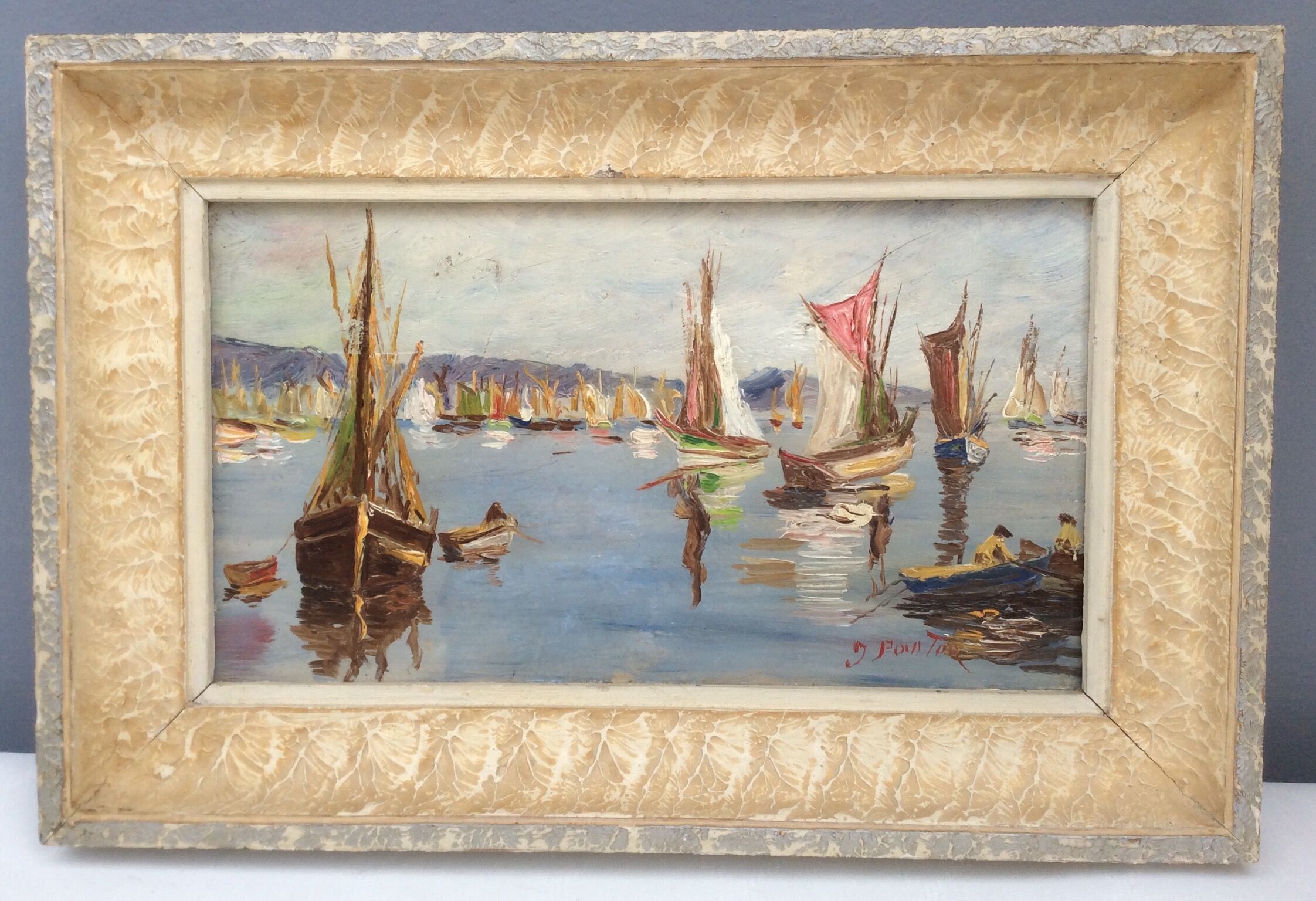 Tableau huile sur panneau signé