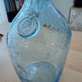 Biot blue glass carafe bottle