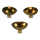 Set of three Italian Deco-style brass wall sconces, Italy 1970s
