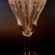 Port glass or crystal aperitif engraved nineteenth