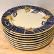 Blue ceramic plates