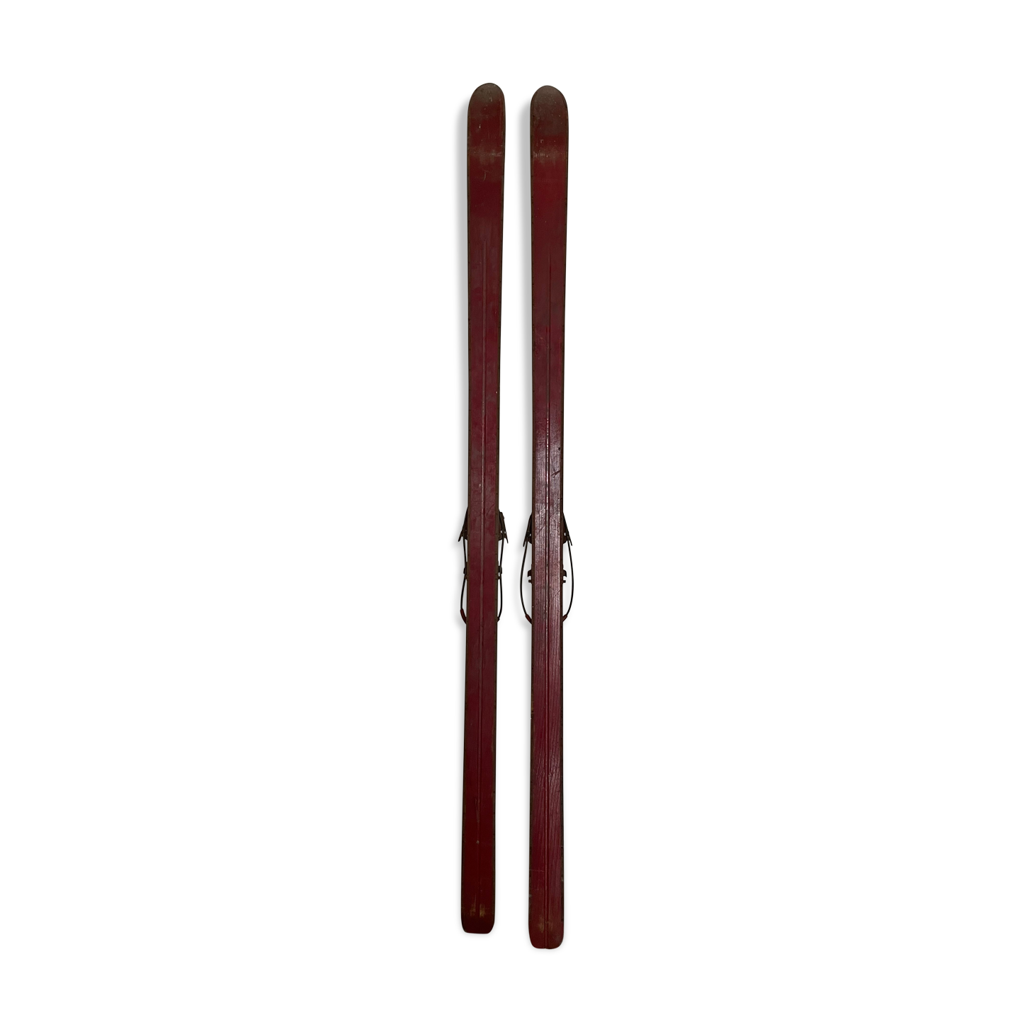 FORMER WOODEN SKI PAIR