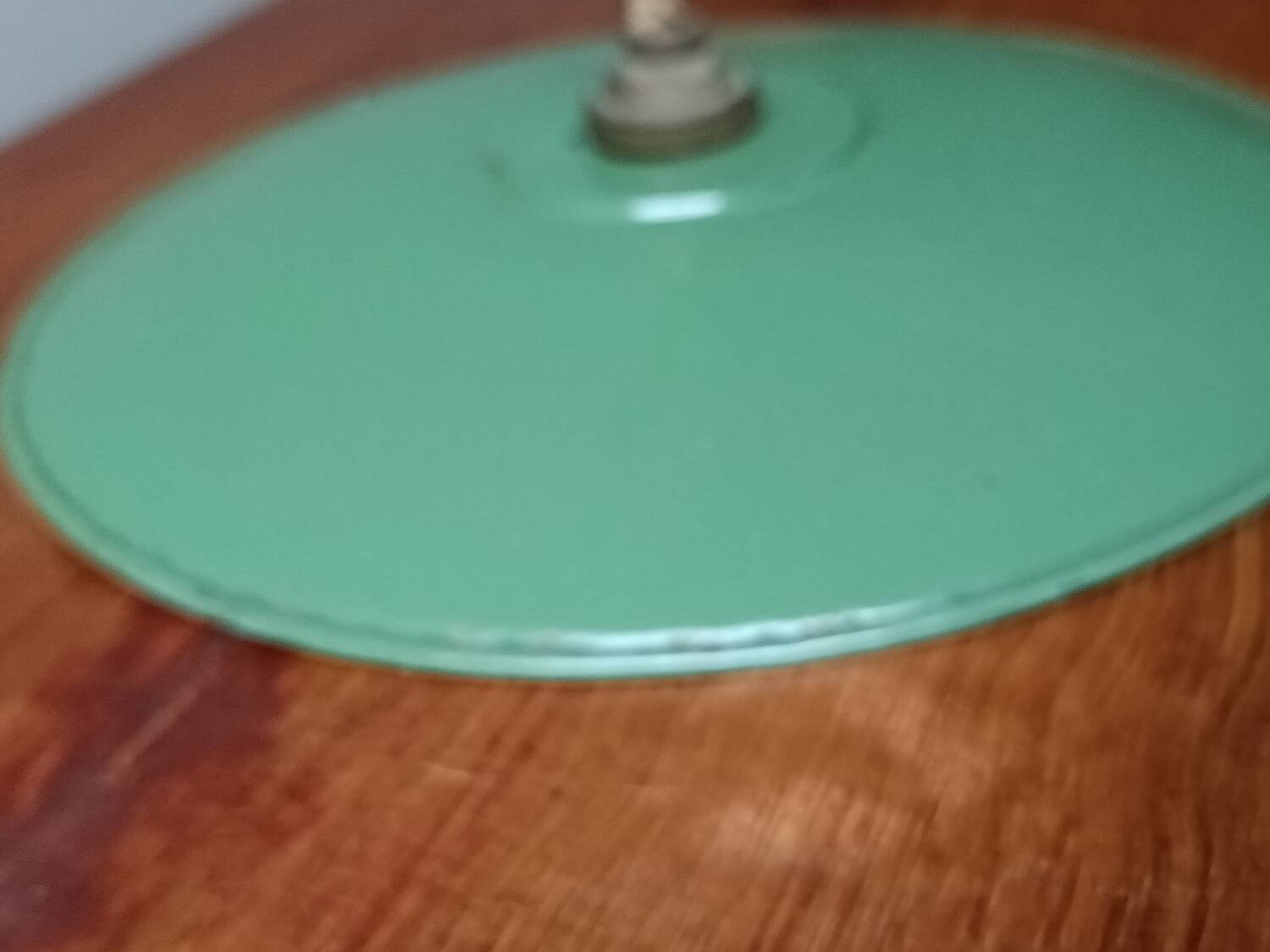 Green saucer pendant light