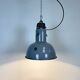 Industrial grey enamel hanging bauhaus lamp, 1930s