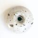 White speckled black ceramic vase with a neck, 1960s.