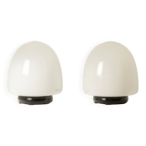 Pair of glass lamps in the shape of an "egg". Italy, 1960s, Leucos.