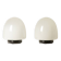 Pair of glass lamps in the shape of an "egg". Italy, 1960s, Leucos.