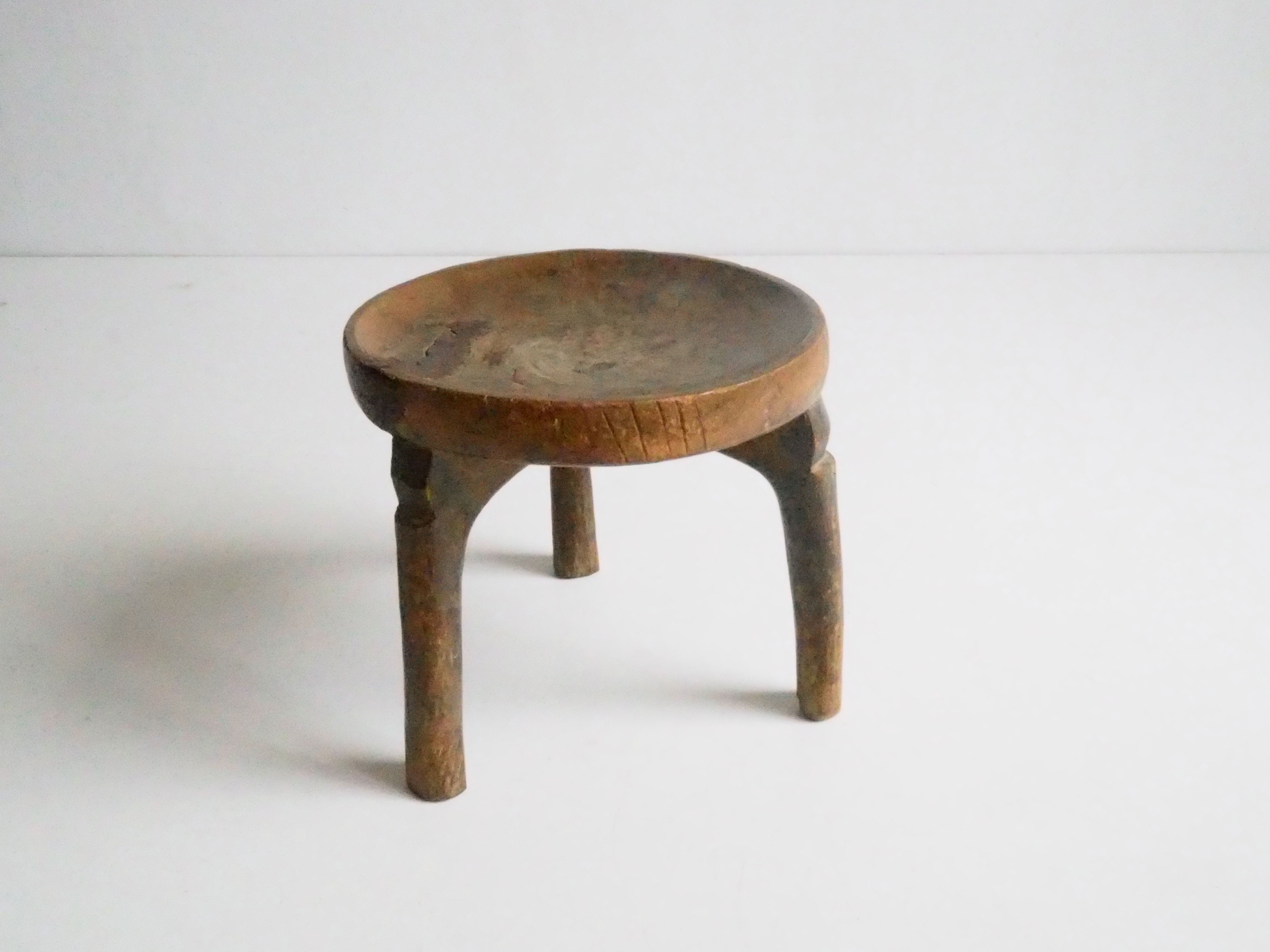 Wa-Hehe tribal carved tripod stool, Tanzania 1950s