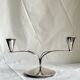 Bougeoir double en argent massif de style Art Déco danois
