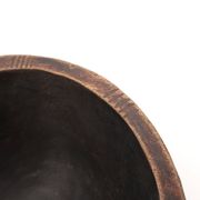 Empty African tumbler pocket dish in blackened wood, 1970s