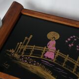Art deco Asian motif platter