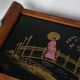 Plateau art déco motif asiatique