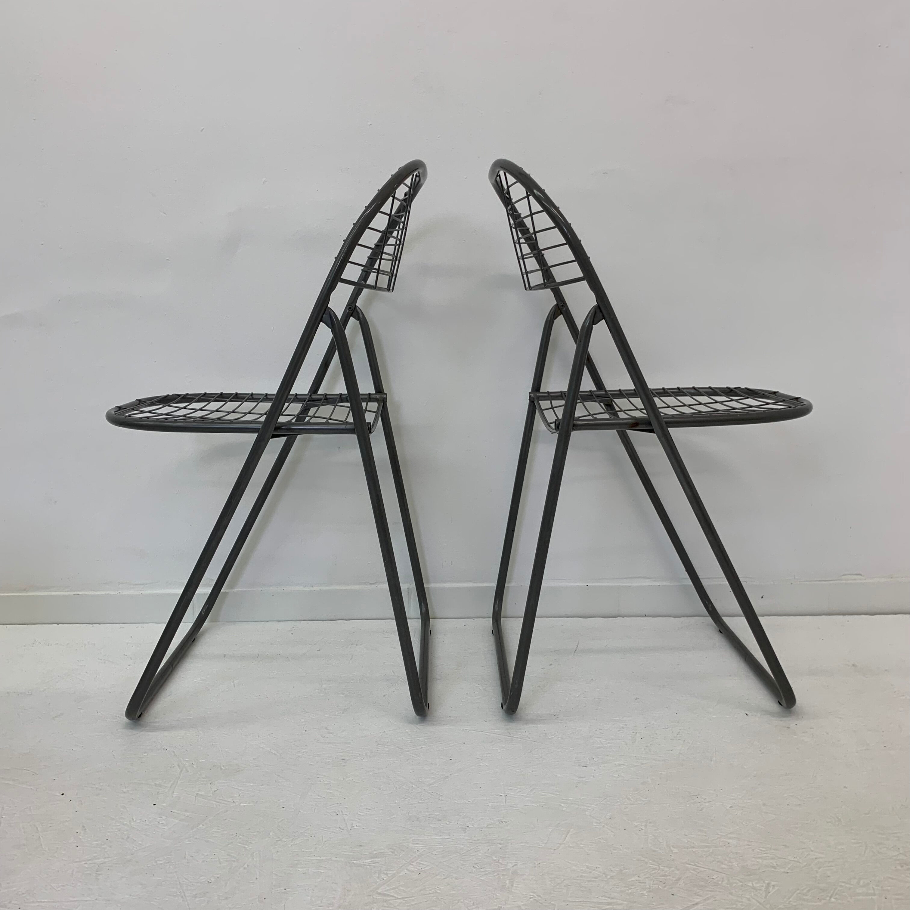 Ensemble de 2 chaises métalliques post-modernes par Niels Gammelgaard pour Ikea, années 1980