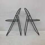 Set of 2 post modern wire chairs by Niels Gammelgaard for Ikea , 1980's