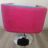 Fauteuil pivotant multicolore