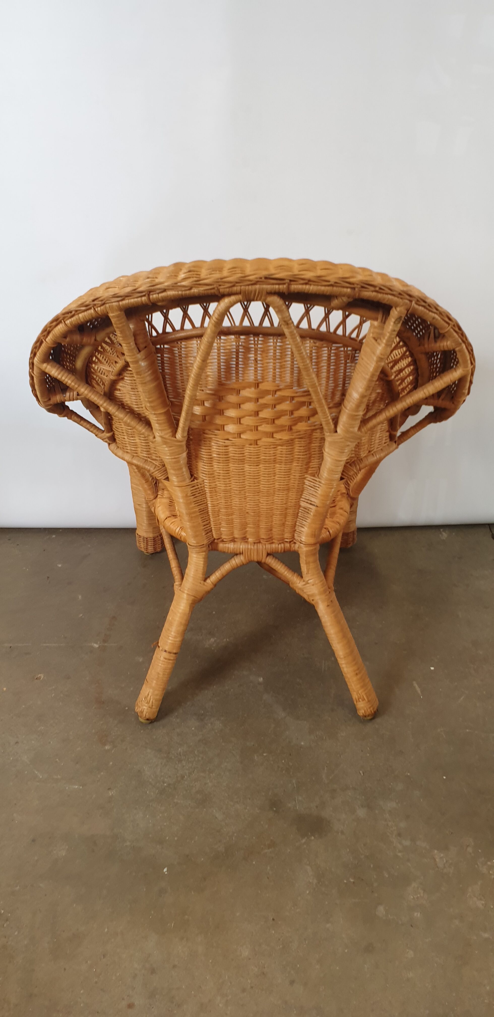 Two-chair wicker set and coffee table