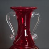 Red Vase from the Ząbkowice glassworks, Poland, 1980s