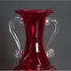 Red Vase from the Ząbkowice glassworks, Poland, 1980s