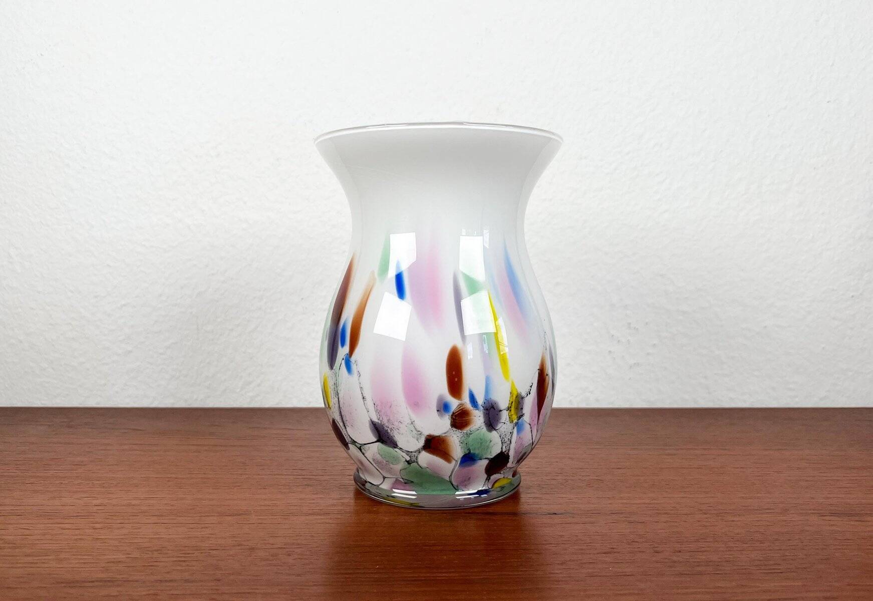 Postmodern glass vase by Hans Jürgen Richartz for the Richartz art collection, 1980s.