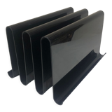 Vinyl door / black plexiglass magazine holder