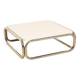 "Space Age" square coffee table in metal and white top 70's