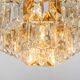 lustre, laiton et verre de cristal par Kinkeldey, Allemagne, années 1970