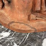 The sculpture, original terracotta signed and dedicated, Charles Van Oemberg.