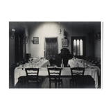 Ancient photograph of the refectory of a convent