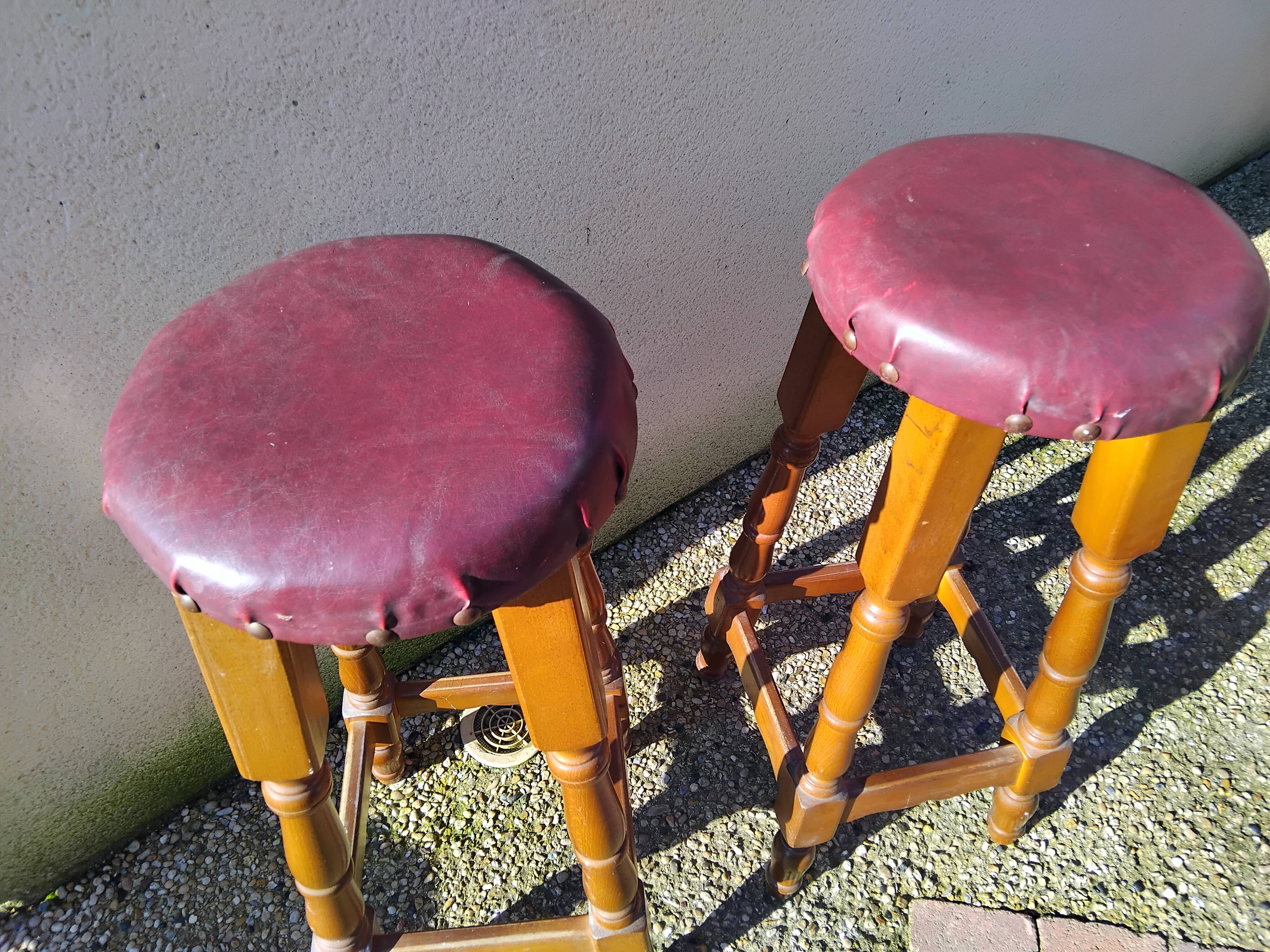 Pair of vintage 80s bar stools