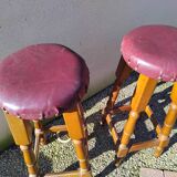 Pair of vintage 80s bar stools