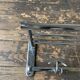 1950s chrome bathroom coat rack with shelf