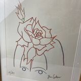 Lithograph by Jean Cocteau